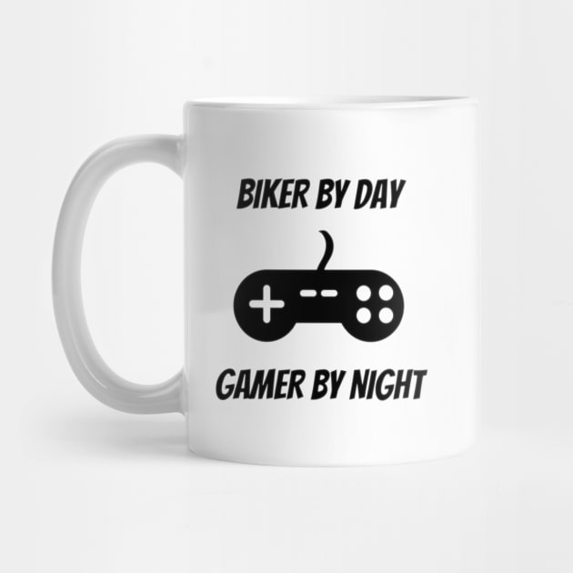 Biker By Day Gamer By Night by Petalprints